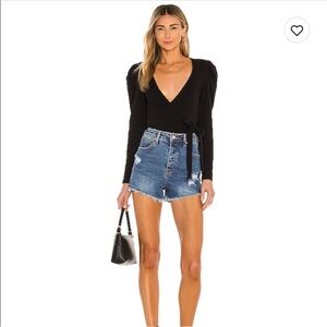 ❤️4 for $25 REVOLVE TULAROSA NWT Matilda Wrap top black